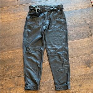 J Brand Black Lambskin Leather Pants
